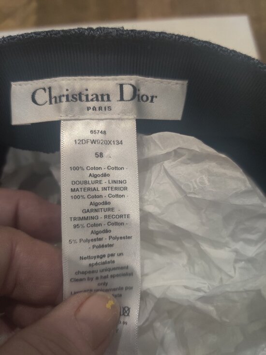 Christian Dior Denim Hat size 58 (L) New